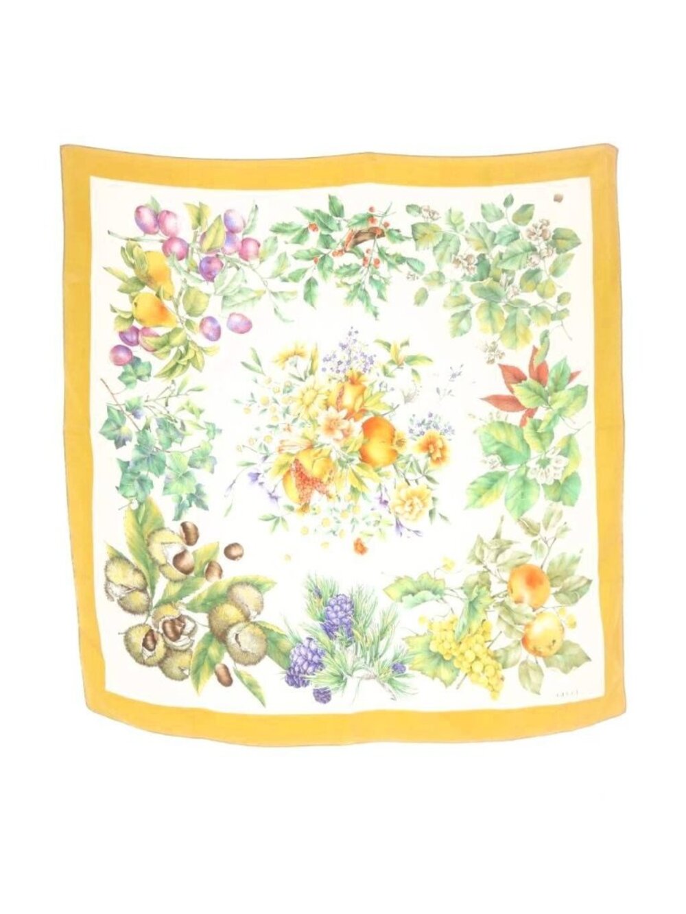 Gucci Scarf All Over Print Brown White